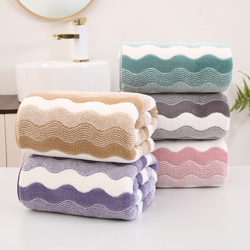 Large Bath Towel Coral Velvet Thickened Bath Towel Wrap Quick-Drying Soft Absorbent Household Swimming Gift Cross-Border Beach Towel