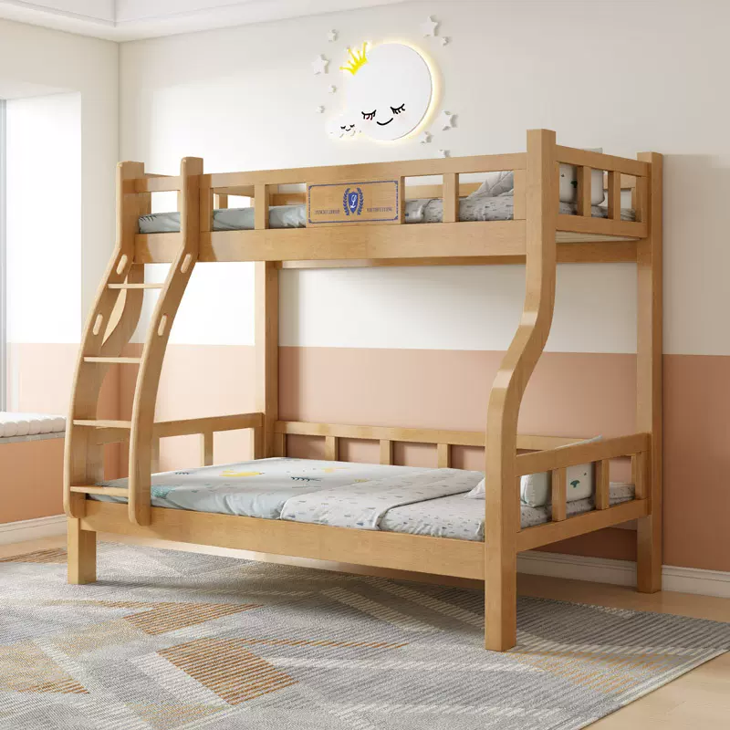全实木上下床同宽高低床上下铺木床子母床双层床母子床儿童两层床