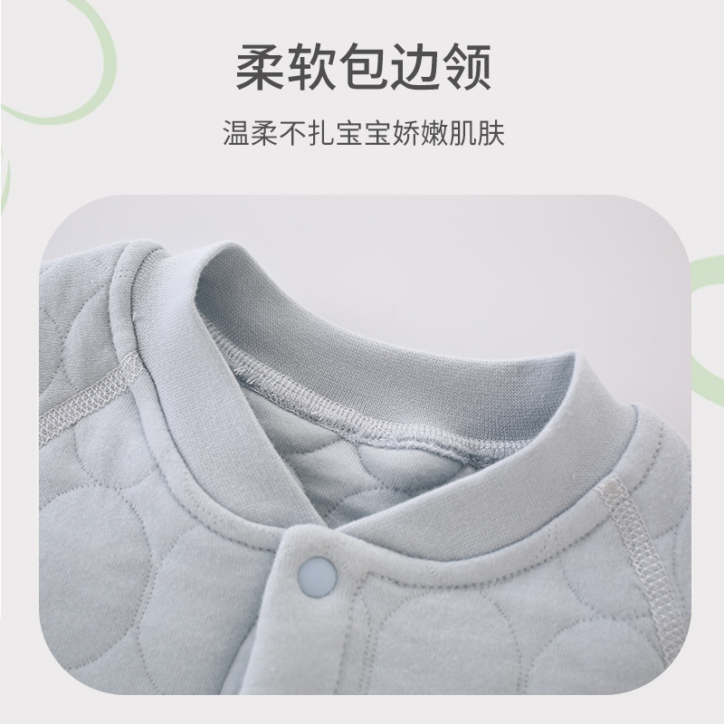 Ropa de bebé recién nacido primavera y otoño tipo A mono hombres y mujeres bebé algodón clip de algodón algodón cálido mameluco de bebé