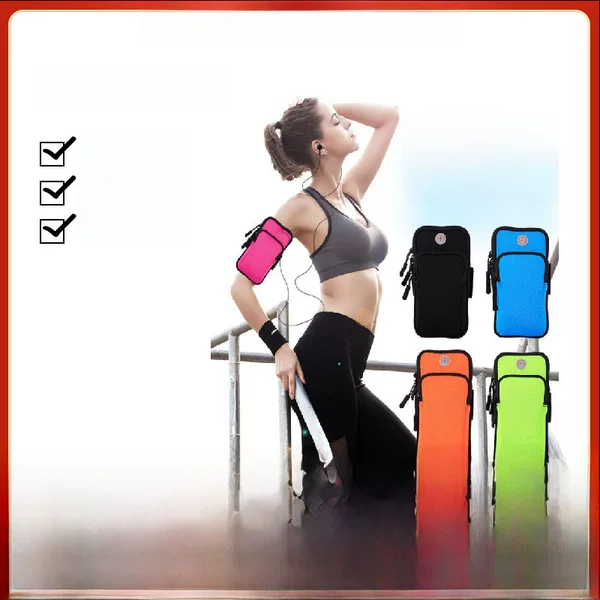Cross-Border Outdoor Sports Arm Bag Mobile Phone Armband Running Wrist Bag Waterproof Arm Bag 7inch Cycling Mobile Phone Arm Bag Manufacturer