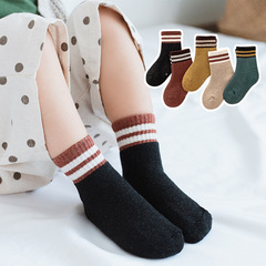 Children's socks winter cotton boys and girls terry socks plus velvet thickened warm baby socks thick towel socks cotton socks