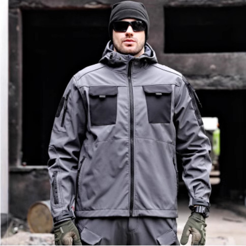 Archon Outdoor Functional Jacket Men's Soft Shell Jacket Tactical Warm Plus Velvet Waterproof Strike American Style