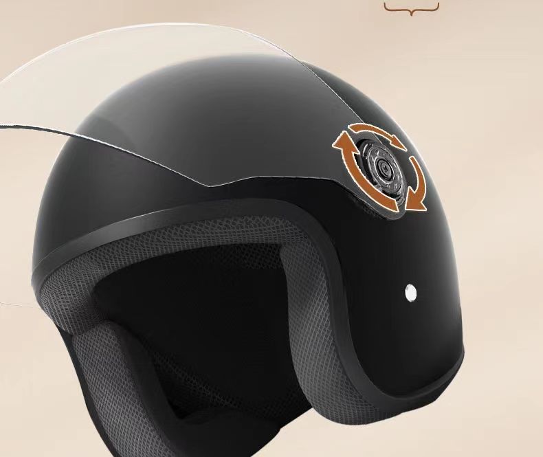 Suitable for Electric Car Helmet Winter Cold-proof Warm-keeping Anti-fall Men's and Women's Motorcycle Hats Half Helmet