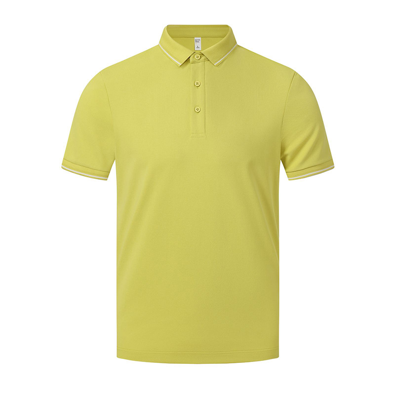 220g 40 algodón de perla de manga corta Polo impresa LOGO ropa de oficina ropa de trabajo ropa de trabajo impresa bordada