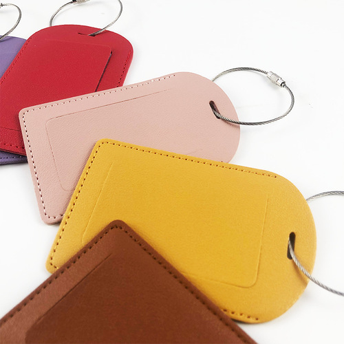 Cross-border PVC leather 11 colors customizable metal lanyard boarding pass with identification tag card luggage tag