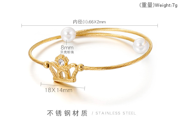 7g Weight PVD Coated 18K Gold Plated Crown Titanium Steel Waterproof Non Tarnish