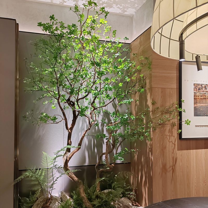 大型模擬ベルツリー、馬酔木、屋内外のポーチ窓装飾、人工樹木と緑の植物の組み合わせ、造園|undefined