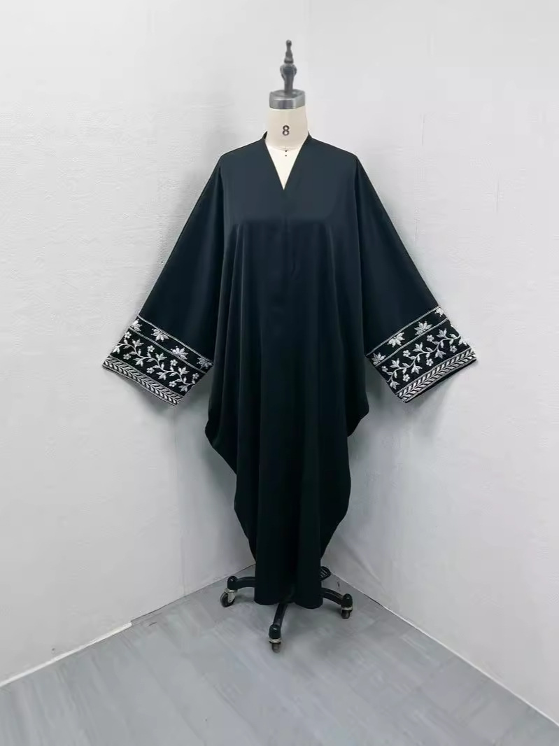 F410 Supplis Cross-bordr -commrc Forign Trad Middl Eastrn Dubai Womn's Mbroidrd Batwing Slv Cardigan_ecoleips.com