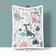 跨境仿羊羔绒毛毯定制双层毯卡通动物毯子儿童午睡毯加厚秋冬盖毯