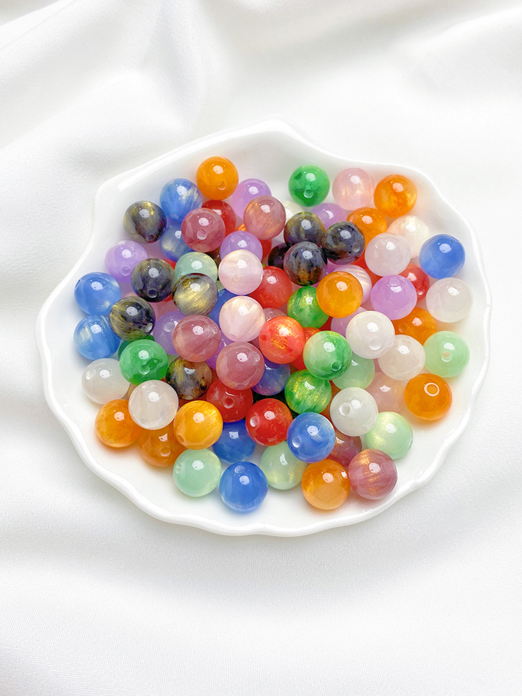 1 Set Resin Solid Color Beads display picture 1