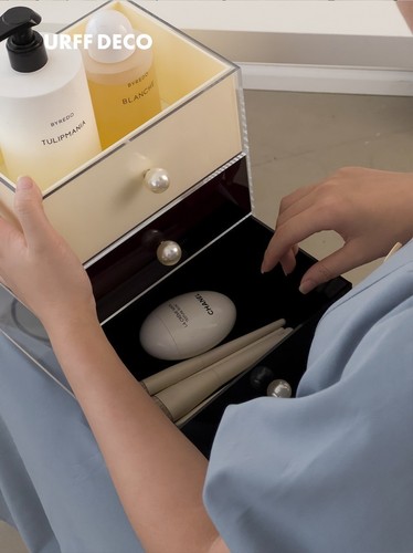 Pearl drawer box desktop acrylic storage dustproof exquisite jewelry lipstick cosmetics