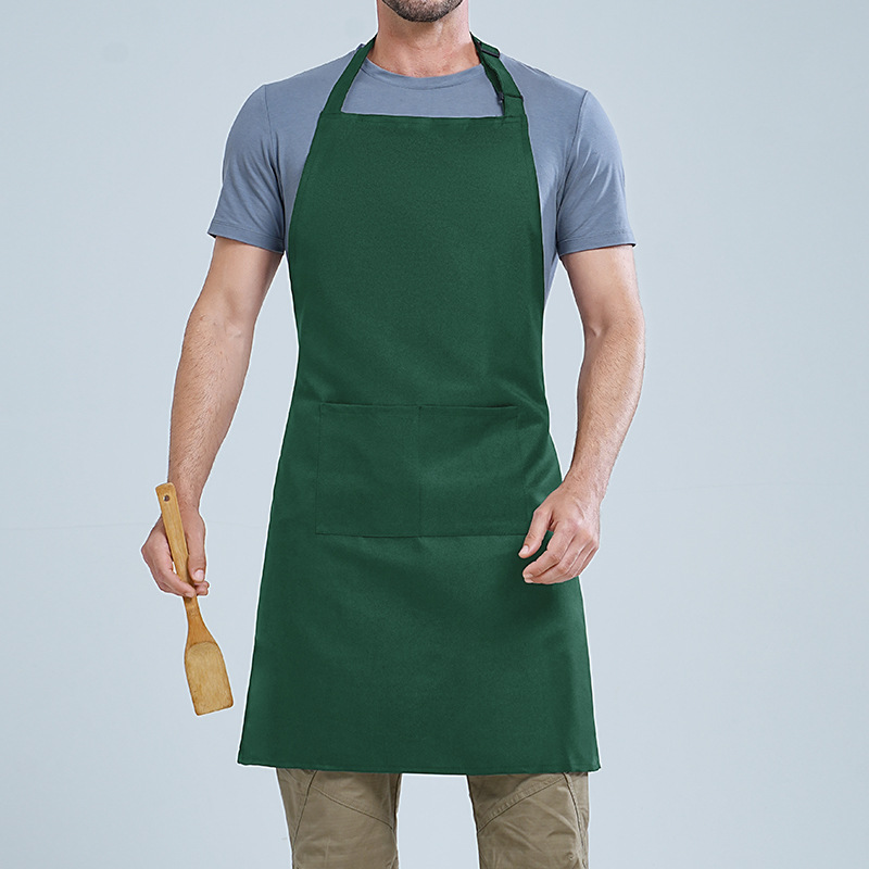 Transfronterizo Amazon halter poliéster delantal logotipo personalizado restaurante occidental café ropa de trabajo hogar cocina delantal