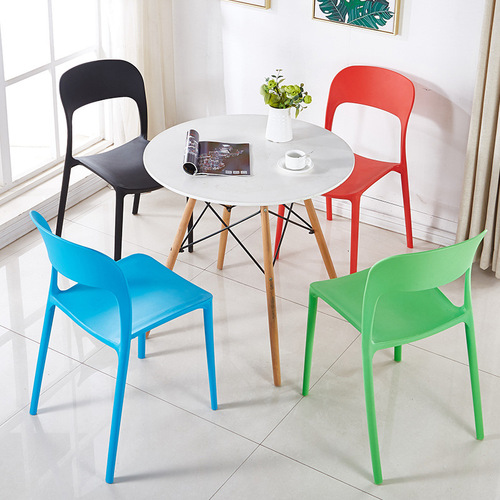 北欧餐椅家用塑料椅子现代简约牛角洽谈书桌椅凳子靠背网红休闲椅