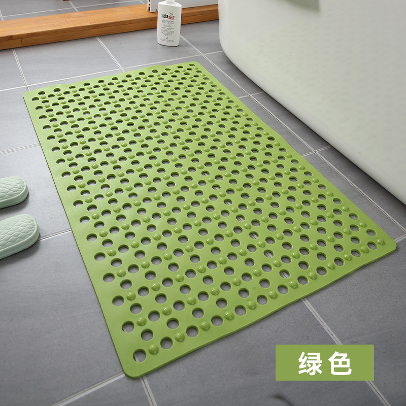 長方形の浴室の環境保護のマットの家庭用シャワー室の入浴防止の滑り止めのマットの吸盤の大きい穴のマッサージのマット|undefined