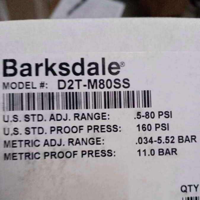 BARKSDALE 压力开关 D2T-M80S美国原装进口 优势供应