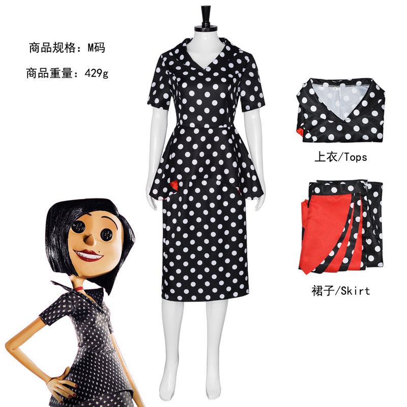 Movie Ghost Mom COS Costume Coraline's Mother Halloween Women's Dress In Stock Direct Shipping Movie Ghost Mom COS Costume Coraline's Mother Halloween Women's Dress In Stock Direct Shipping