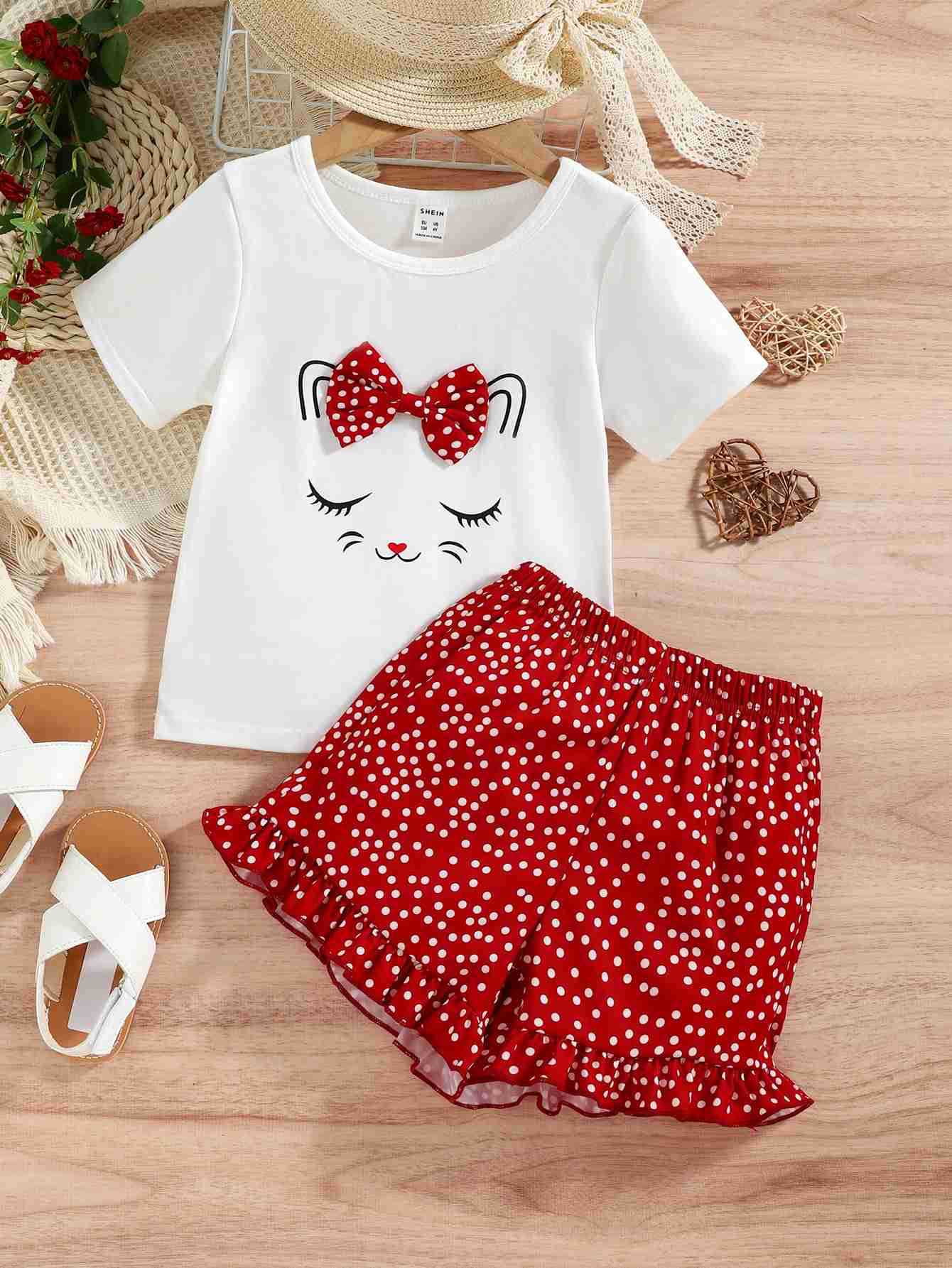 Simple Style Round Dots Cotton Baby Clothing Sets display picture 5