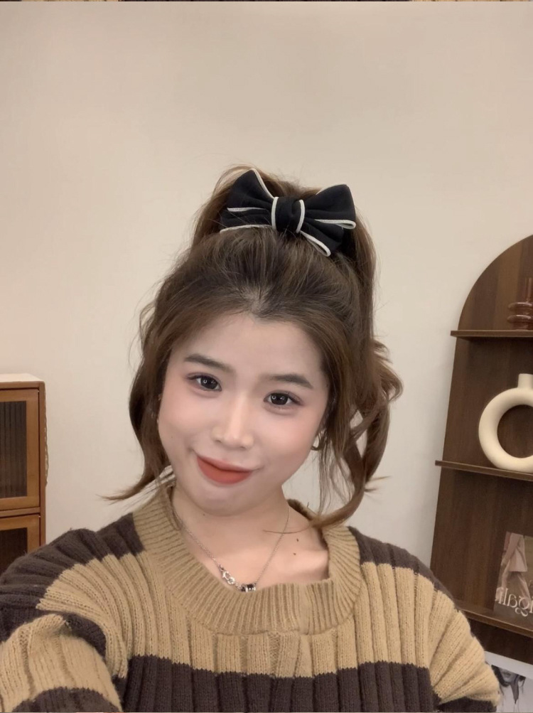 30g Weight Hair Clip Hair Accessories Type 1 Piece Quantity Holiday, Daily Occasion Bow Knot Pattern Women's Gender Simple Style, Classic Style Style Women's Simple Style Classic Style Bow Knot Cloth Hair Clip 3