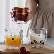 Water glass mug Coffee Cup Heat-resistant Double cute kids