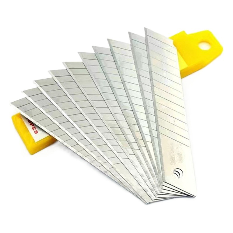 Fábrica al por mayor 18mm gran grueso arte cuchillo hoja en caja dieléctrica papel pintado a papel corte cuchillo arte hoja