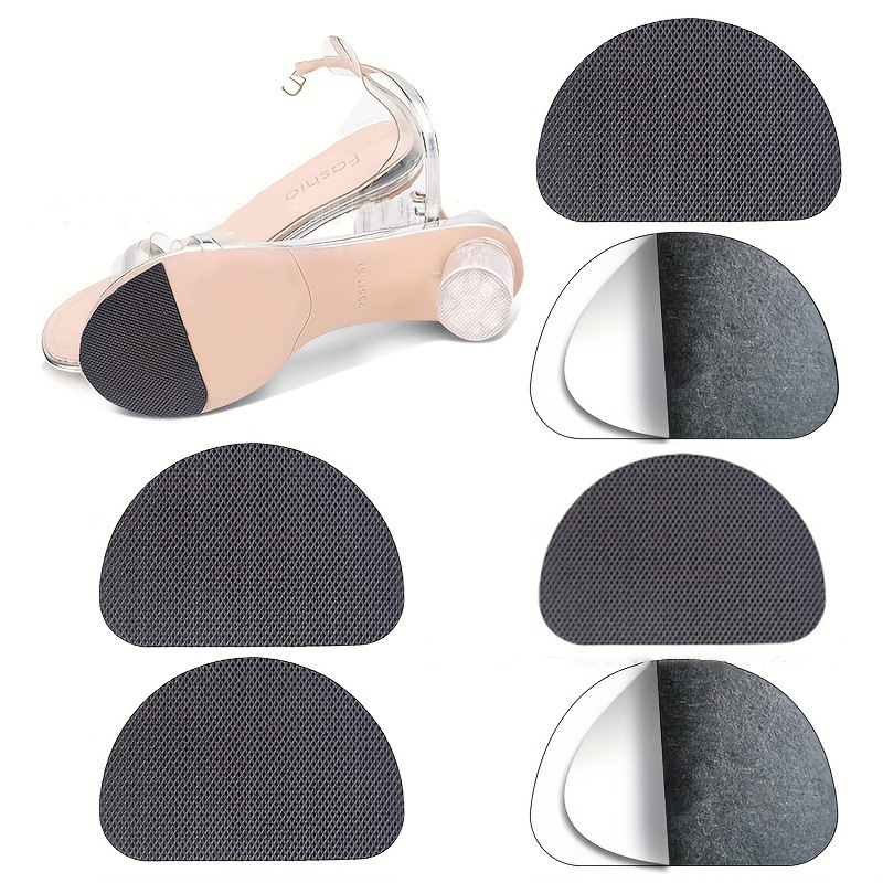 Rubber Mesh Shoe Sole Pads, Non-Slip Pads for Leather Shoes and Cloth Shoes, Anti-Slip Stickers, Shock-Absorbing, Self-Adhesive