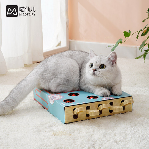 Meow Fairy Whack-A-Mole Cat Toy Cat Scratching Board Nest Claw Grinding Artifact Corrugated Cat Claw Board Cat Supplies