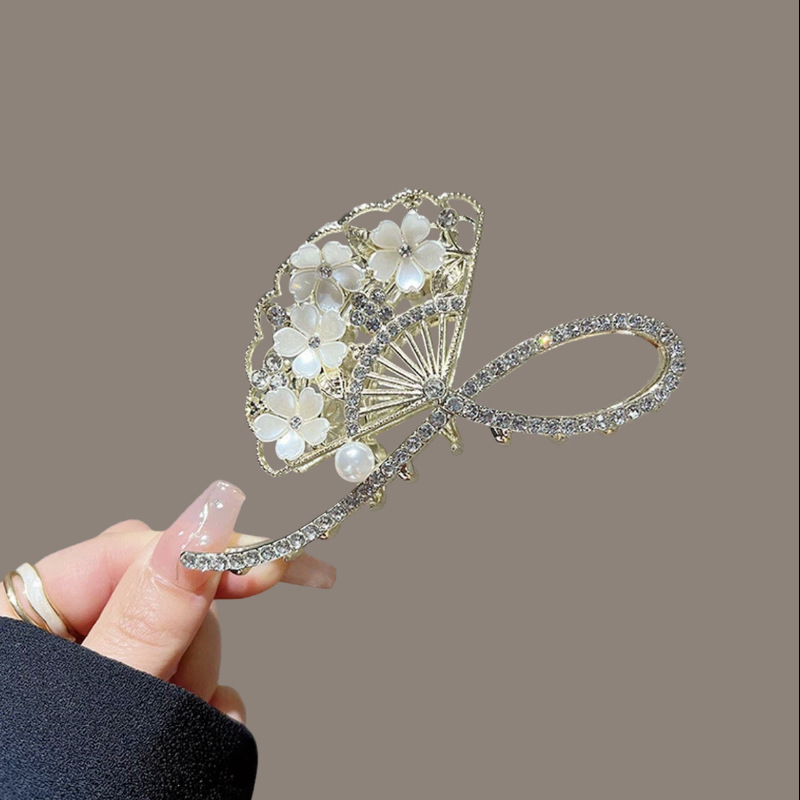 부채꼴 머리핀 골드 스타일