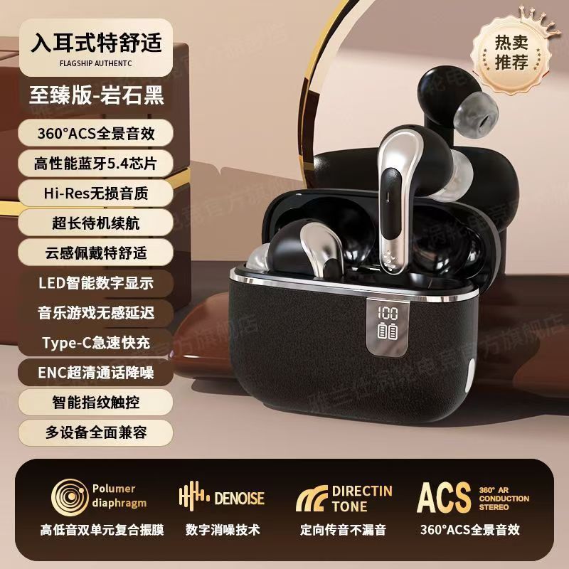 国境を越えた新しい S32 デジタル ディスプレイ ワイヤレス Bluetooth ヘッドセット、長時間装着しても痛みがなく、ノイズを軽減し、インイヤー、長いバッテリー寿命、高品質|undefined