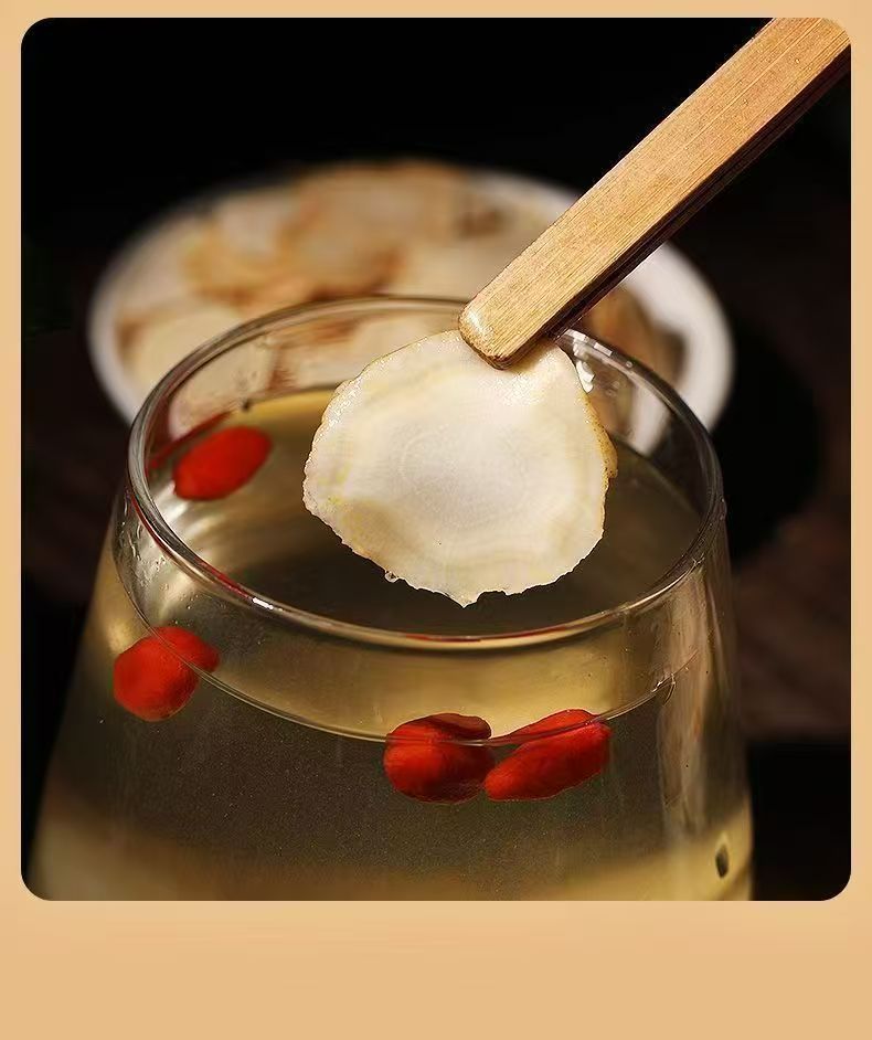 American Ginseng Slices Xi Yang Shen 西洋参 Panax quinquefolius Root Slices for Daily Herbal Tea and Cooking 500g Bag preparation