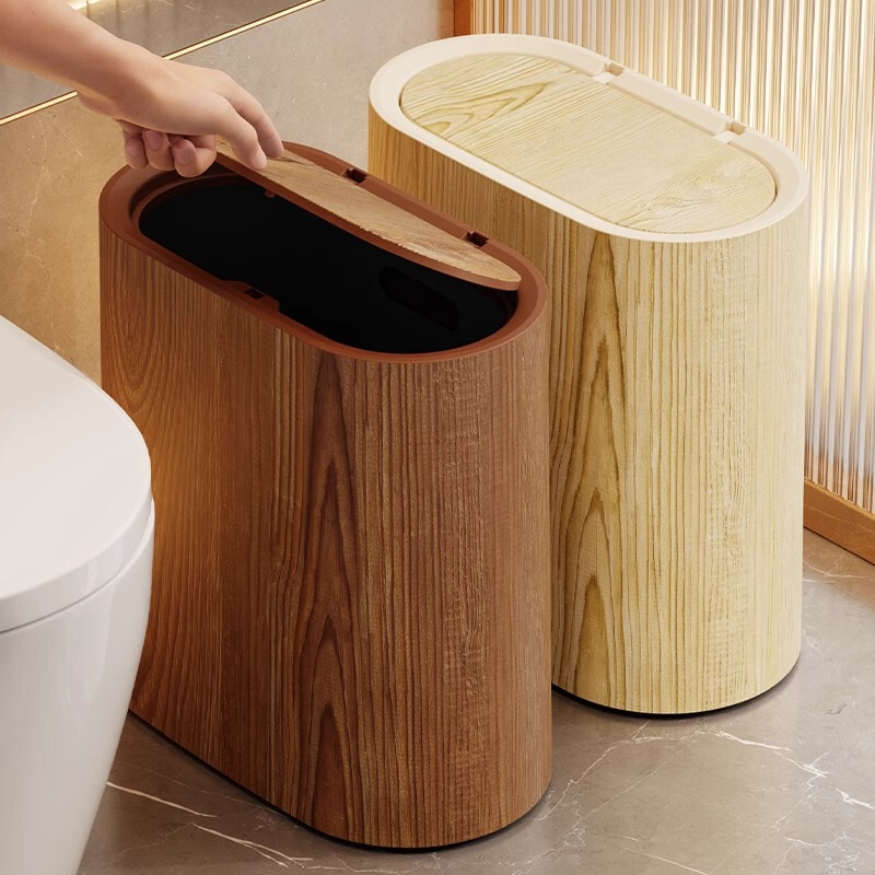 Kt Narrow Gap Trash Can 2025 New Model for Kitchen and Living Room with Pop-Up Lid, Large Capacity Toilet Bin with Lid for Narrow Spaces