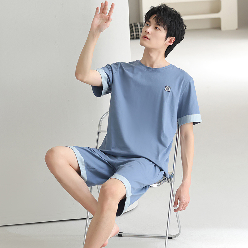 Pijamas modales para hombres verano 2025, nuevo conjunto de ropa casera, mangas cortas, sueltas y grandes, se puede usar fuera.