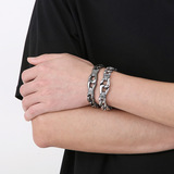 Аксессуар из нержавеющей стали, мужской ретро модный браслет, оптовые продажи, европейский стиль