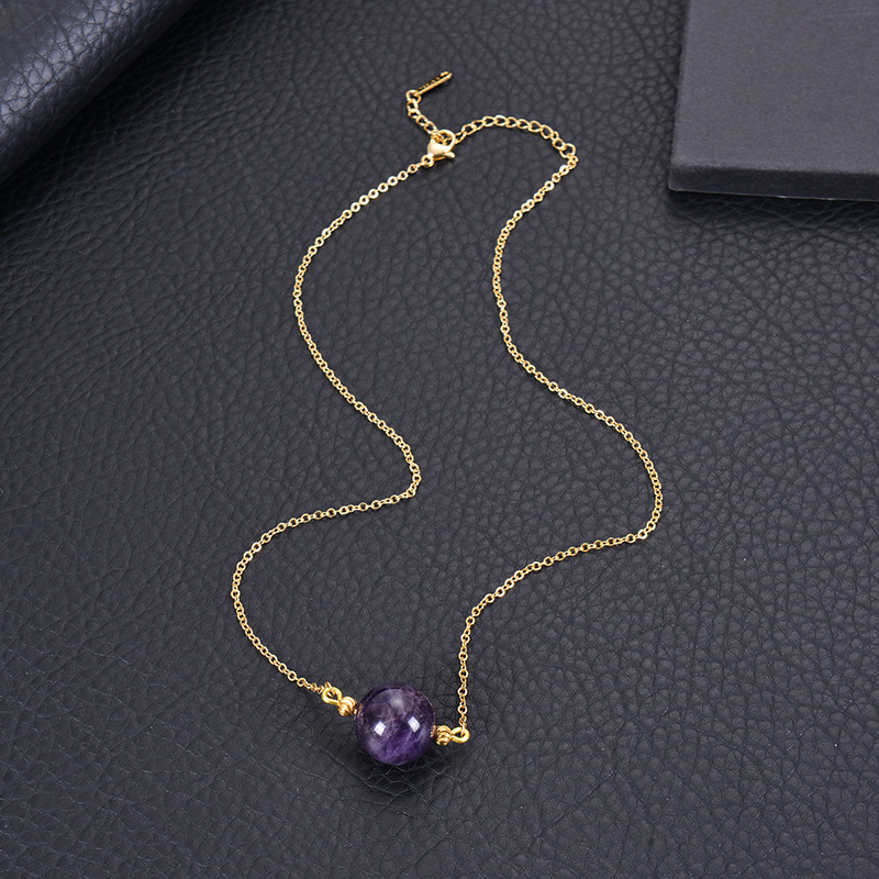 Pendant Necklace Classification Elegant Printing Natural Stone Pendant Necklace In Bulk