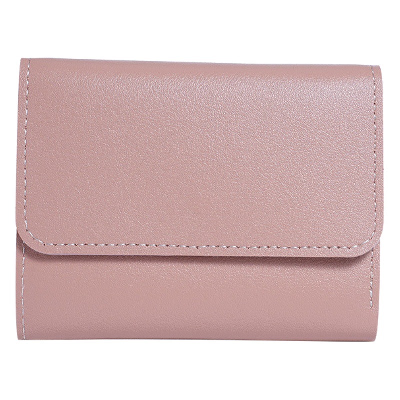 Cartera corta femenina, diseño plegable