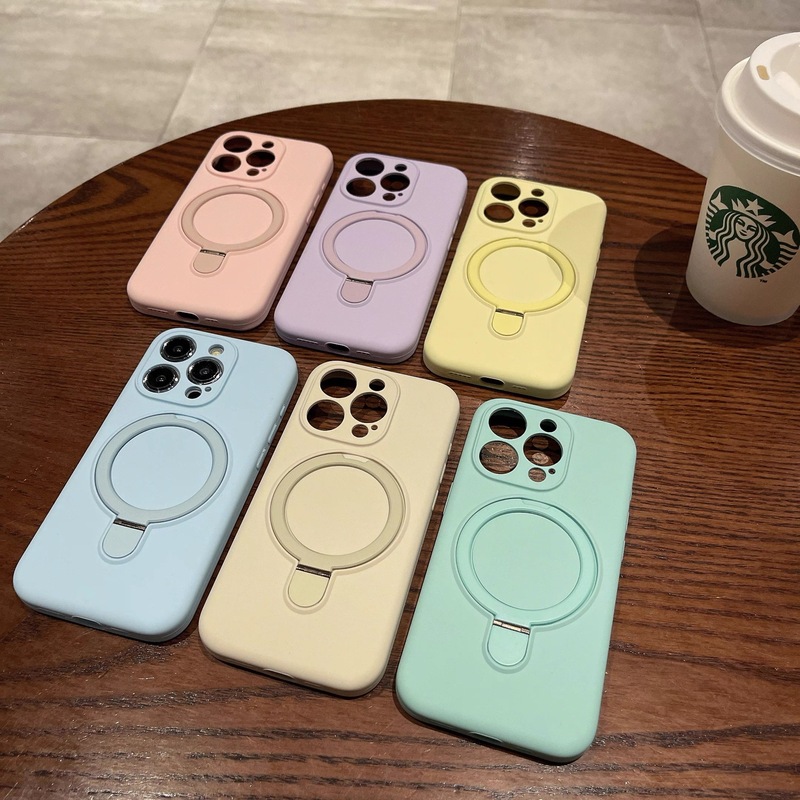 适用iPhone17液态硅胶磁吸支架手机壳苹果16肤感精孔镜头保护套15|undefined
