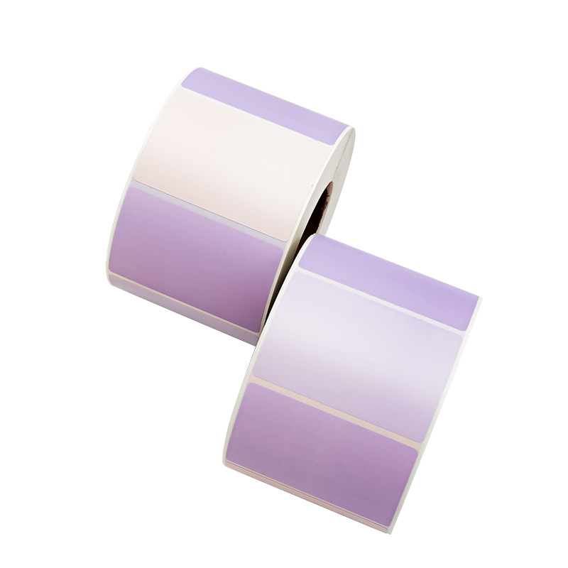Etiqueta térmica de color Morandi Etiqueta de papel térmico personalizada Etiqueta adhesiva 60 70 80 Papel de impresión de etiqueta térmica de color