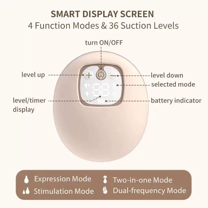 Lying inhalation Portable wearable breast pump low noise