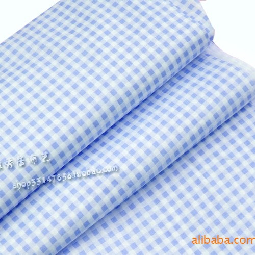斜纹棉布 格子面料 朝阳格 床品布料160CM幅宽