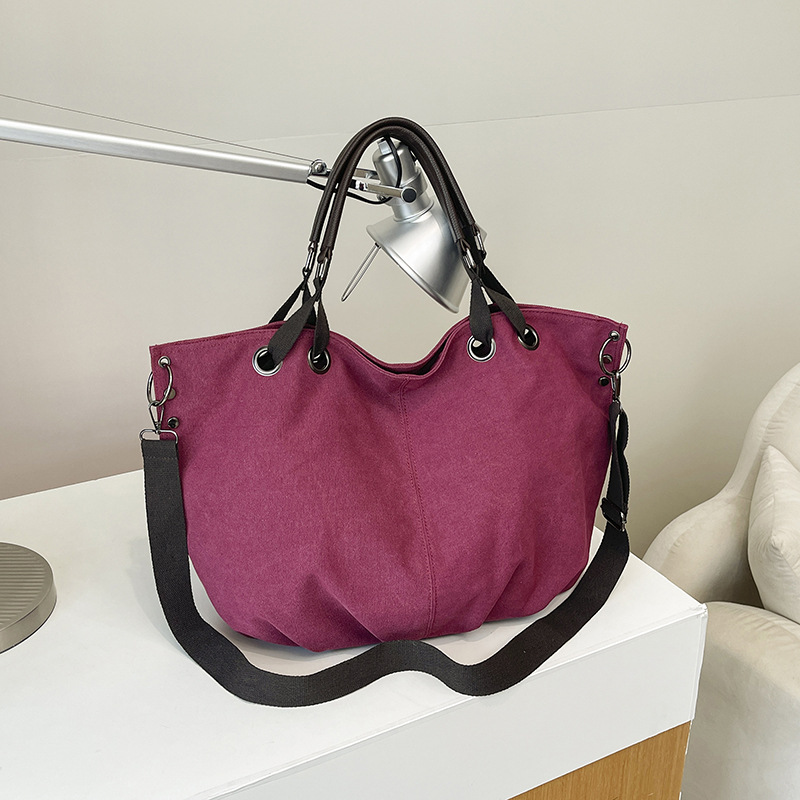 Bolso Bandolera Retro de Lona Lona Resistente al Desgaste Gran Capacidad para Uso Diario image 11