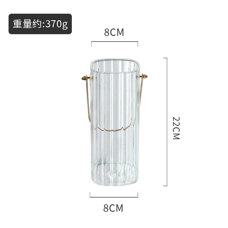 Стеклянная ваза (Shiyuan) Nordic простой высокий цилиндр, прозрачная, 24×13×16 см