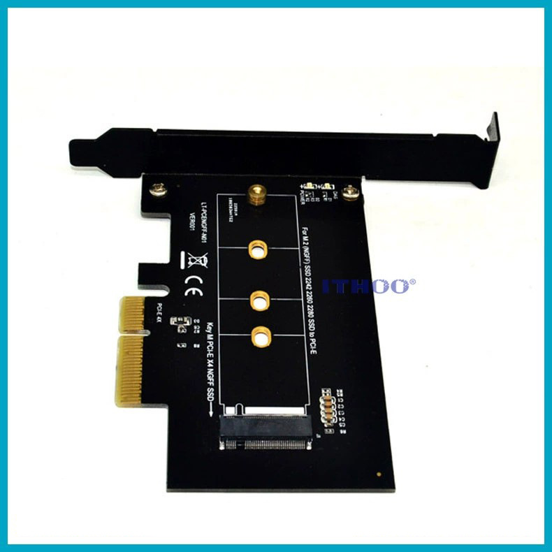 ITHOO M.2תPCI-E3.0X4������չNVMEת�ӿ�M KEY NGFF SSDת����