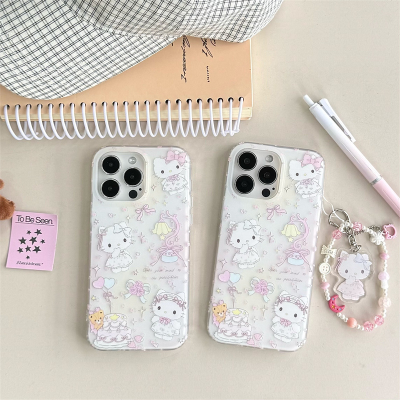 ins风英文台灯KT猫适用iPhone16苹果15ProMax/14手机壳13新款少女|undefined