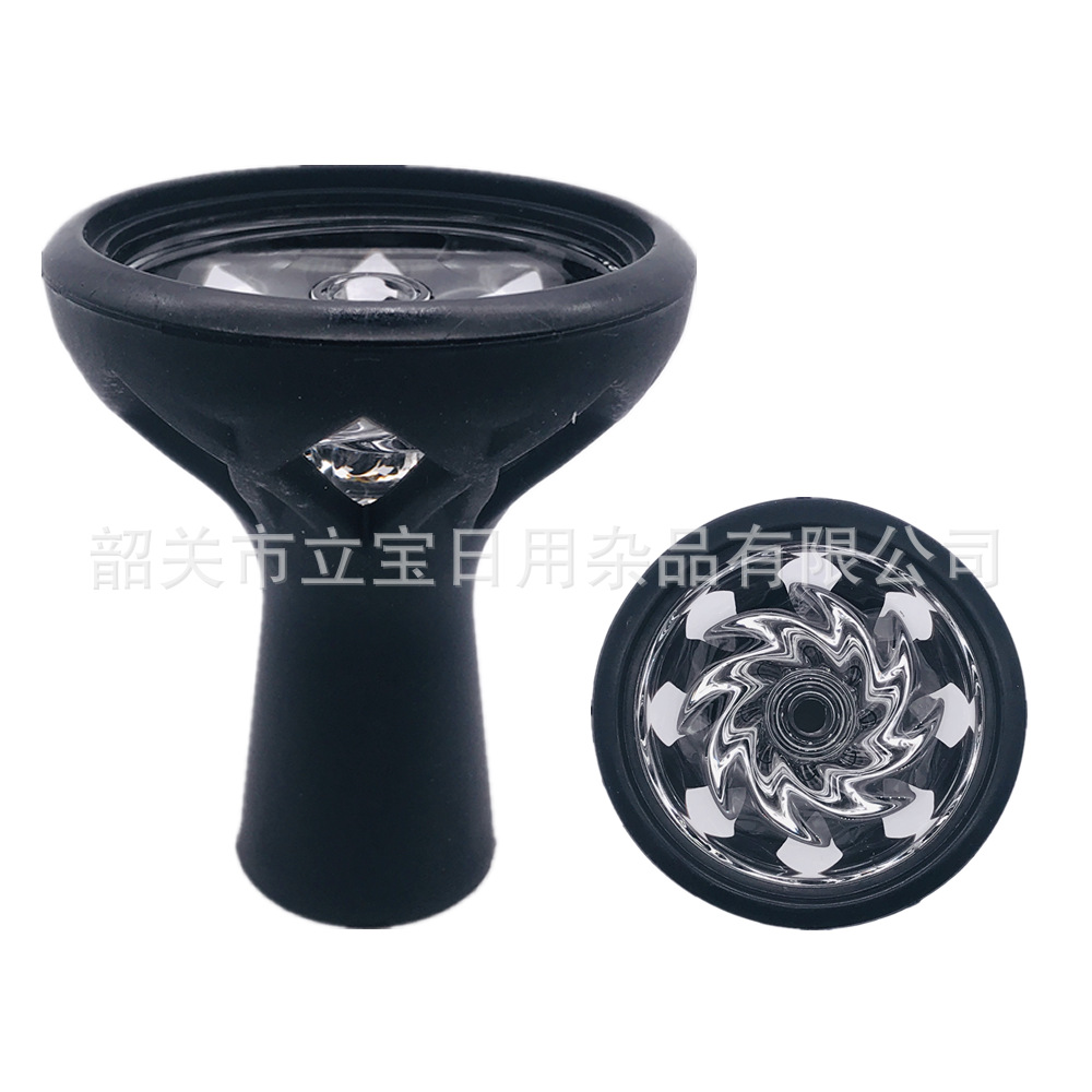 ShiSha shisha Smoke bowl Glass silica gel cyclone Smokeless Hookah bowl Cross-border products