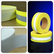 厂家直销阻燃反光条反光布全棉阻燃警示带阻燃热贴工业水洗反光布