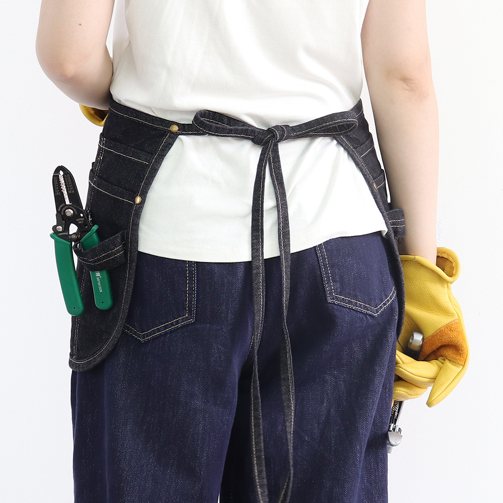 Nuevo delantal vaquero transfronterizo multifuncional bolso de cintura de gran capacidad bolsa de jardín de corte delantal de busto