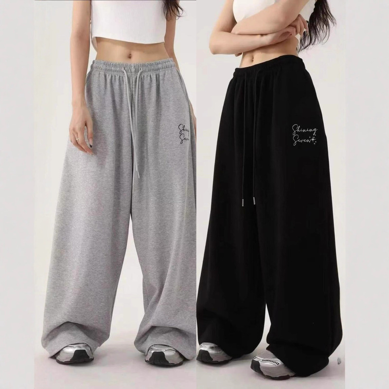 American Street Dance Trendy Brand Printed Jazz Jzza Sexy Loose Wide-Leg Casual Pants Women's Sports Pants Hip-Hop Street Dance Pants
