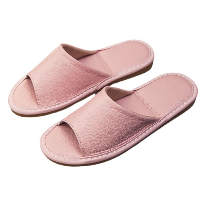 First Layer Cowhide Sandals and Slippers Genuine Leather Men's and Women's Indoor Soft Bottom Home Slippers Genuine Leather Comfortable Summer Couple Slippers
