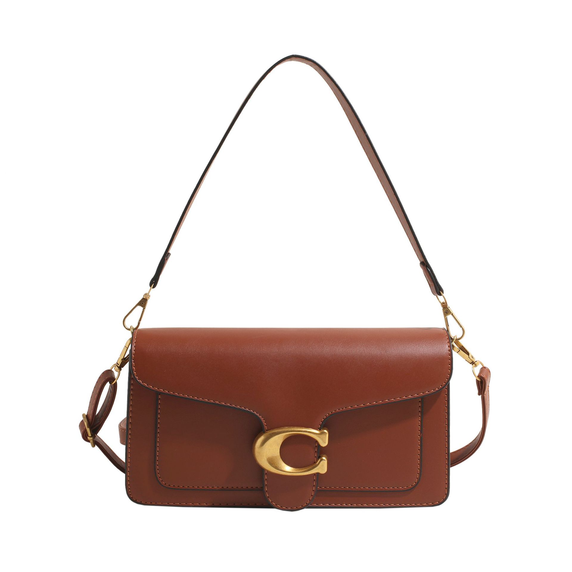 2024 nuevo bolso de nicho para mujer, textura de alta calidad, color sólido, diseño de hardware simple y versátil, bolso diagonal de un solo hombro image 12