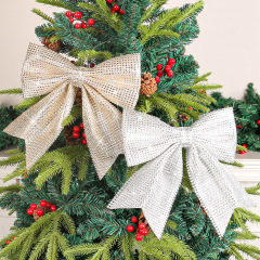 クロスボーダークリスマスフラッシュダイヤモンドリボンペンダントホリデーウィンドウクリスマスツリー装飾大きなリボンアレンジメントアクセサリー卸売