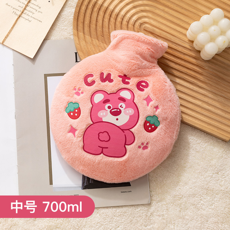 【700ML丨Butt Bear-Round】Xiong Zai Sweetheart Round 온수병(플러시)